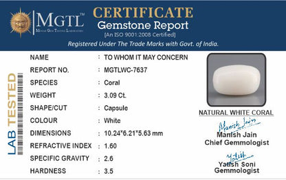 White Coral - 3.09 Carats