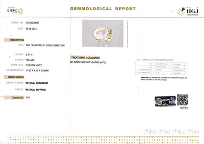 Yellow Sapphire - 5.37 Carats (Pukhraj - 5.85 Ratti)