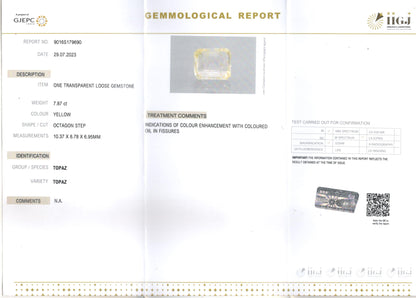 Yellow Topaz - 7.87 Carats