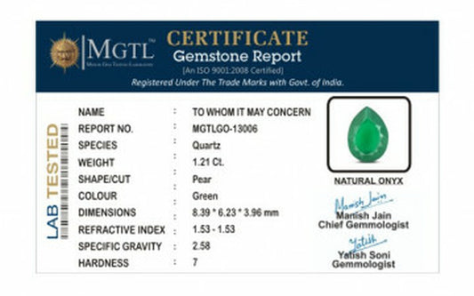 Green Onyx - 1.21 Carats