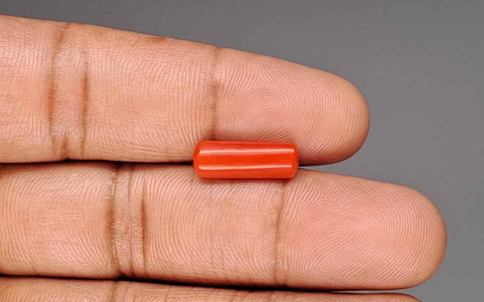 Red Coral (Moonga) Gemstone - 3.68 Carats