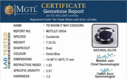 Iolite (Neeli)- 7.23 Carats