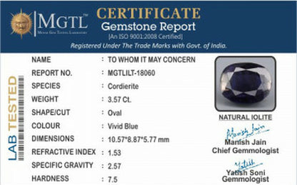 Iolite (Neeli)- 3.57 Carats