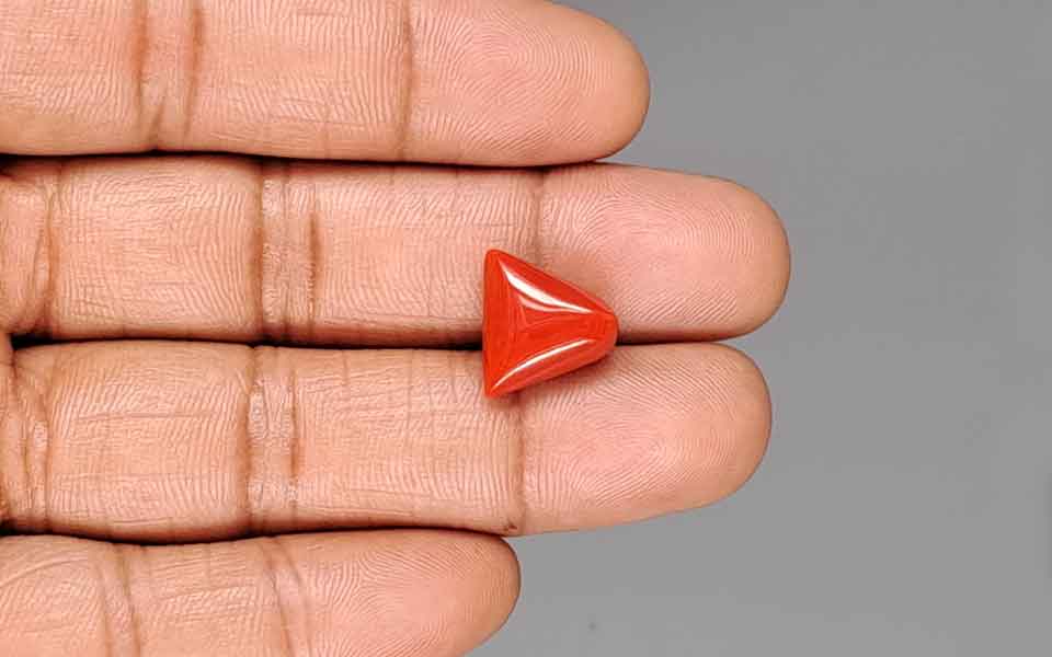 Red Coral (Moonga) Gemstone - 8.19 Carats