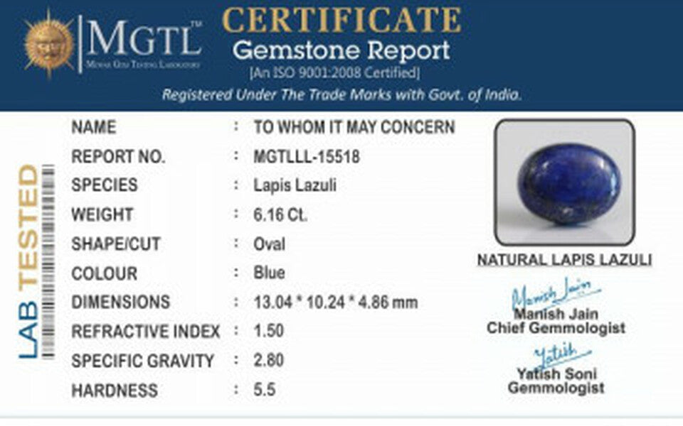 Lapis Lazuli - 6.16 Carats