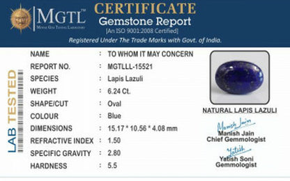 Lapis Lazuli - 6.24 Carats