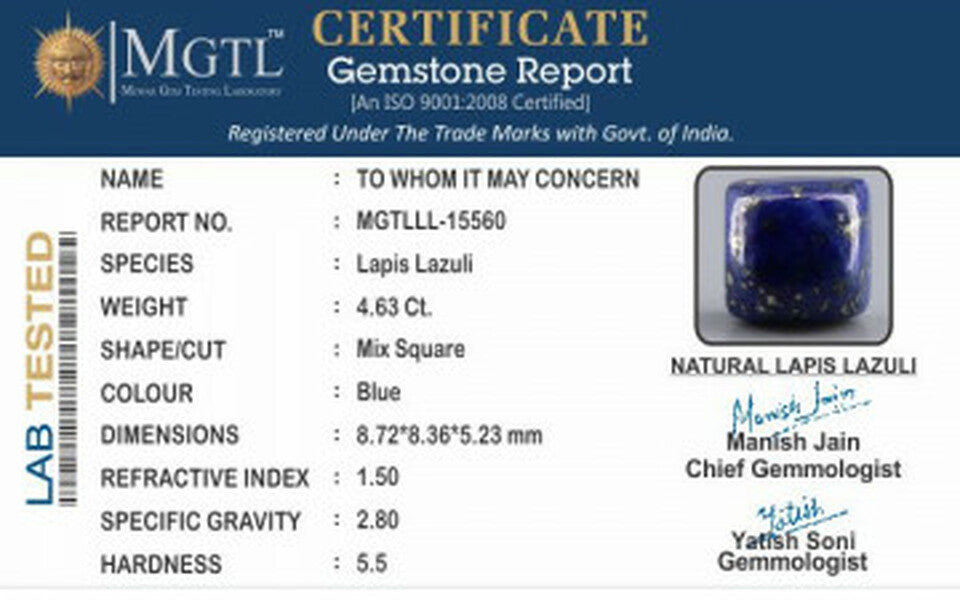 Lapis Lazuli - 4.63 Carats
