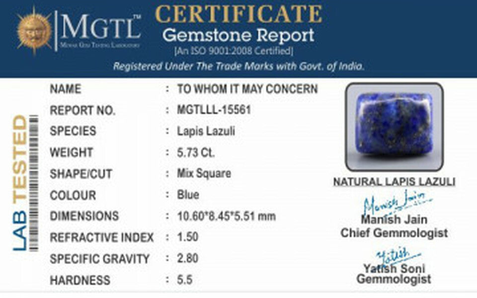 Lapis Lazuli - 5.73 Carats