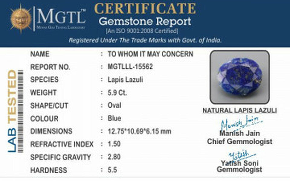 Lapis Lazuli - 5.90 Carats