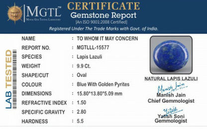 Lapis Lazuli - 9.90 Carats