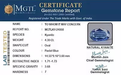 Blue Kyanite - 4.30 Carats