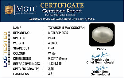Keshi Pearl - 4.08 Carats (Moti - 4.45 Ratti)