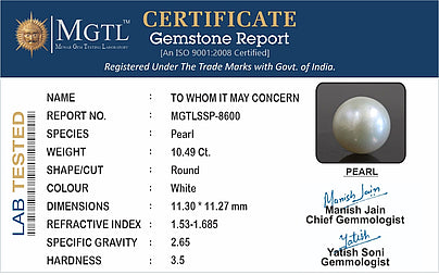 South Sea Pearl - 10.49 Carats (Moti - 11.43 Ratti)