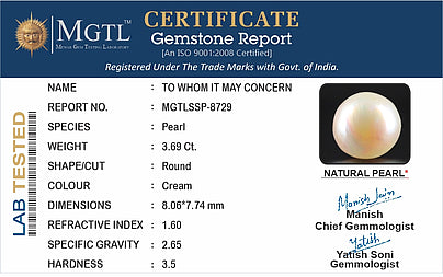 South Sea Pearl (Moti) - 3.69 Carats