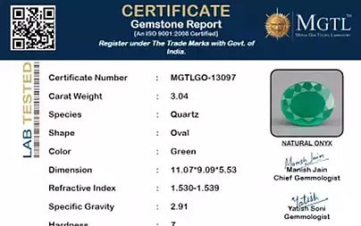 Green Onyx - 3.04 Carats