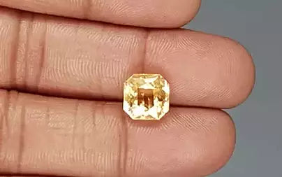 5.71 Carats Octagon Yellow Sapphire