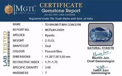 Blue Kyanite - 2.75 Carats