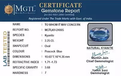 Blue Kyanite - 3.25 Carats