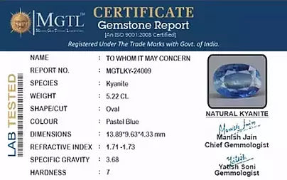 Blue Kyanite - 5.22 Carats