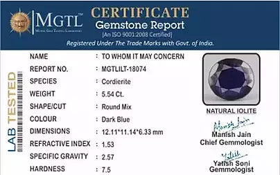 Iolite (Neeli)- 5.54 Carats