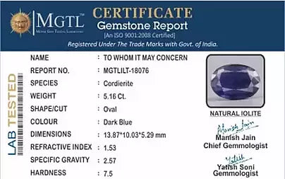Iolite (Neeli)- 5.16 Carats