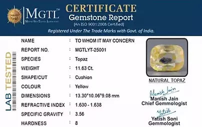 Yellow Topaz - 11.63 Carats