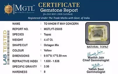 Yellow Topaz - 4.47 Carats