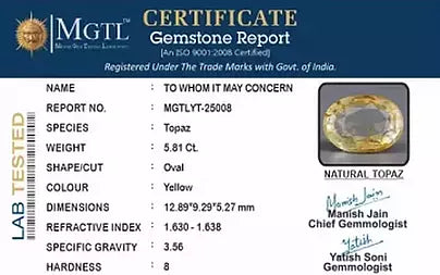 Yellow Topaz - 5.81 Carats