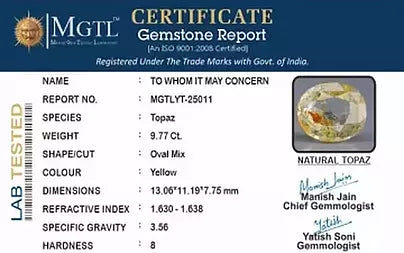 Yellow Topaz - 9.77 Carats