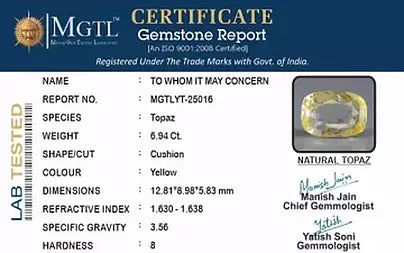 Yellow Topaz - 6.94 Carats