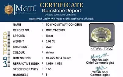 Yellow Topaz - 3.02 Carats