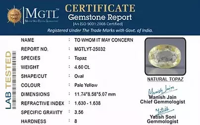 Yellow Topaz - 4.60 Carats