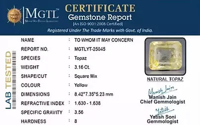 Yellow Topaz - 3.16 Carats