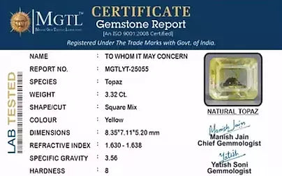 Yellow Topaz - 3.32 Carats