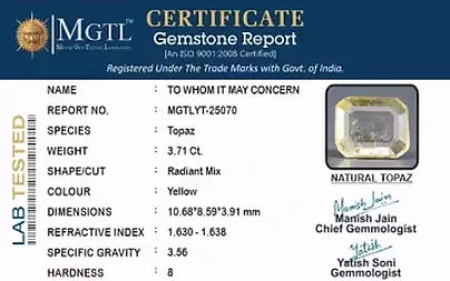 Yellow Topaz - 3.71 Carats