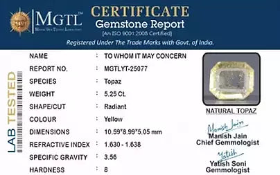 Yellow Topaz - 5.25 Carats