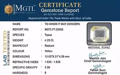 Yellow Topaz - 4.25 Carats