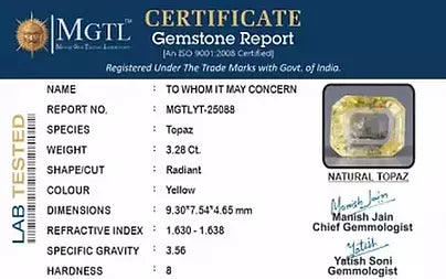 Yellow Topaz - 3.28 Carats