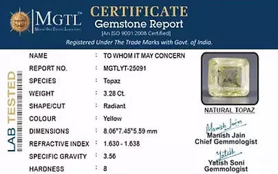 Yellow Topaz - 3.28 Carats