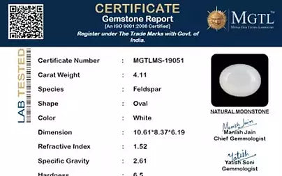 White Moonstone - 4.11 Carats