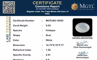 White Moonstone - 5.05 Carats