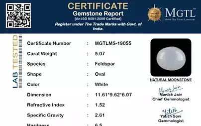 White Moonstone - 5.07 Carats