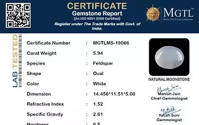 White Moonstone - 5.94 Carats