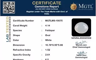 White Moonstone - 4.14 Carats