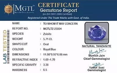 Tanzanite - 5.71 Carats
