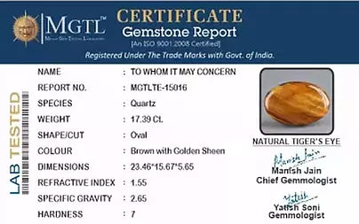 Tiger Eye - 17.39 Carats