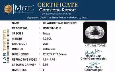 White Topaz - 7.25 Carats