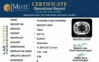 White Topaz - 6.67 Carats