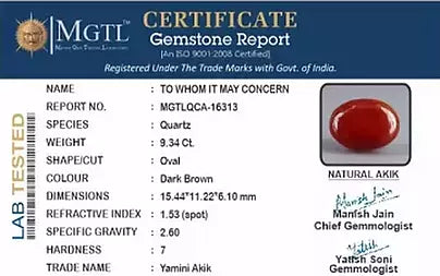 9.34 Carats Oval Yamini Hakik
