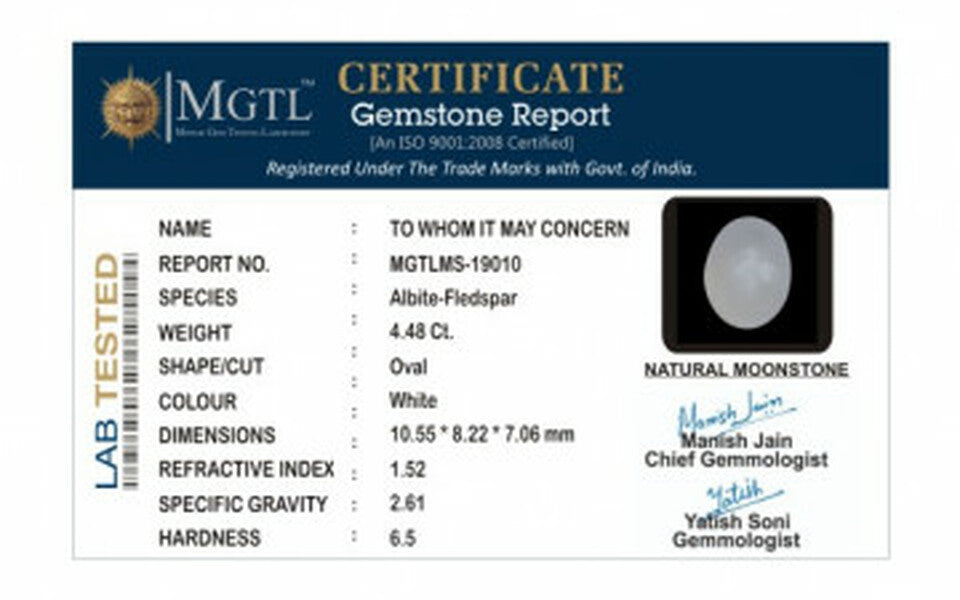 White Moonstone - 4.48 Carats